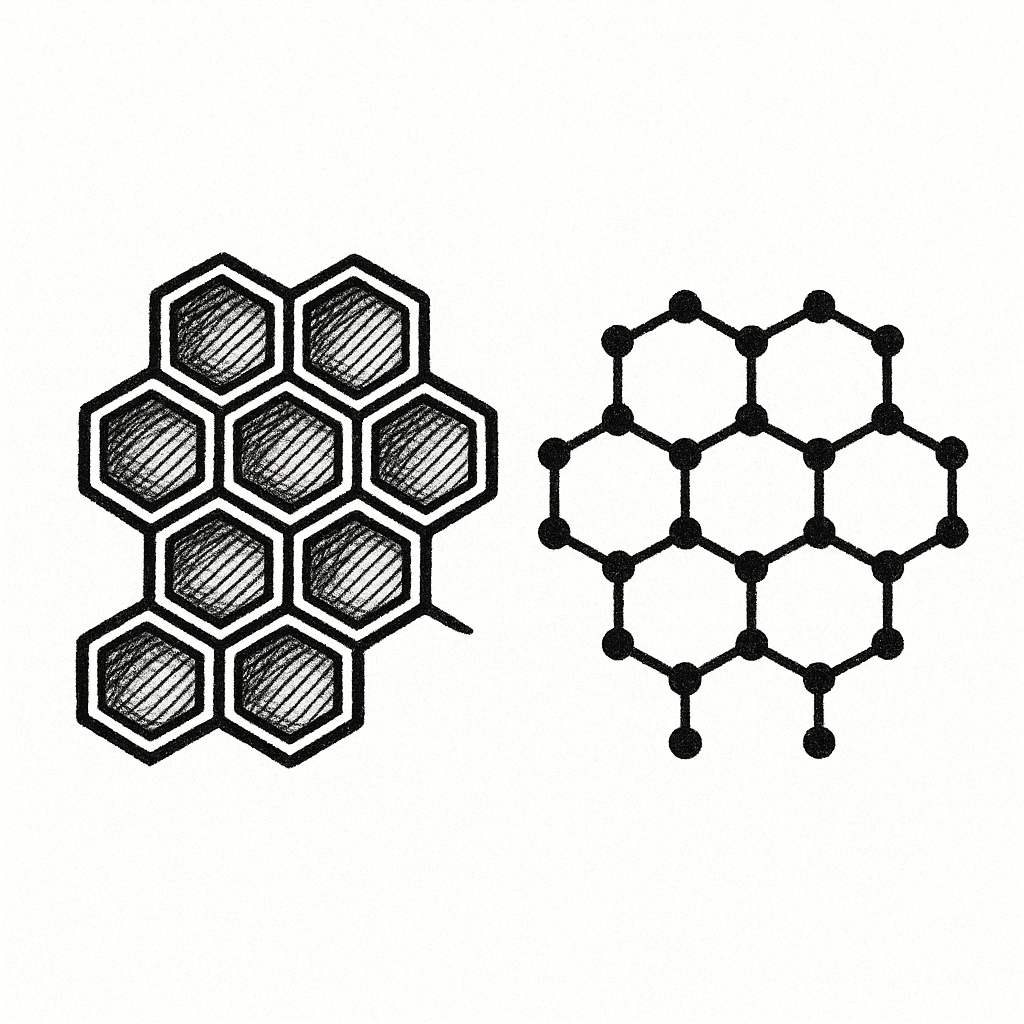 Hexagonal Patterns in Black & White